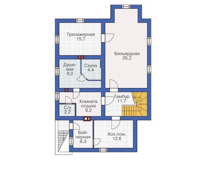План цокольного этажа :: Проект 55-13