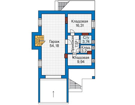 План цокольного этажа :: Проект 43-46