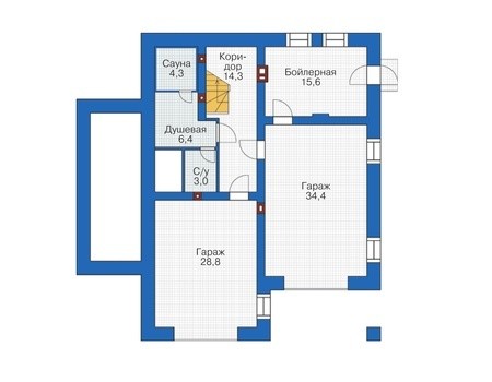 План цокольного этажа :: Проект 38-36