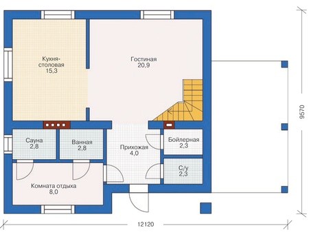 План первого этажа :: Проект 54-33