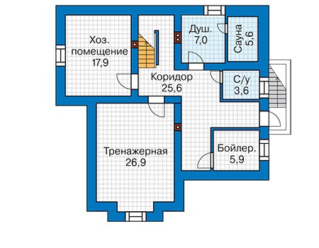 План цокольного этажа :: Проект 61-48