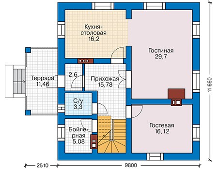 План первого этажа :: Проект 44-37